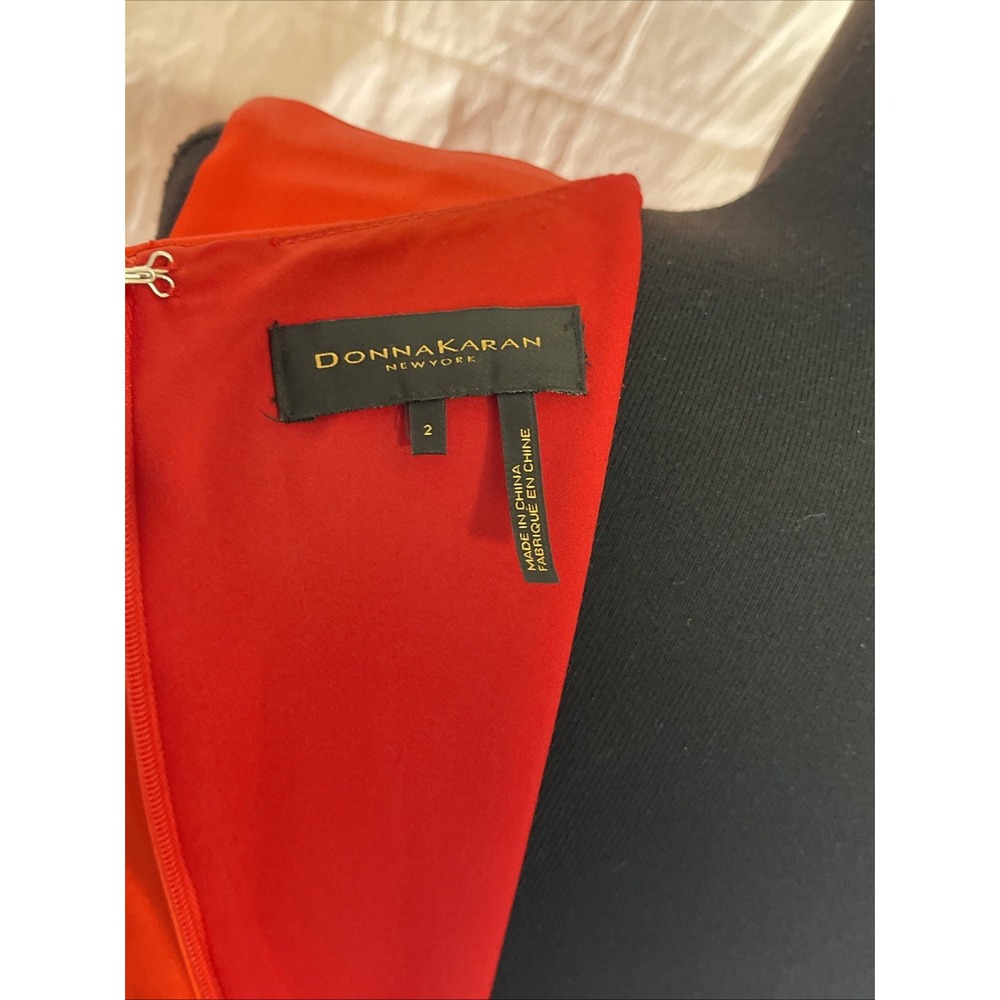 Donna Karan Women Sleeveless Red Dress Size 2 - Picture 8 of 16